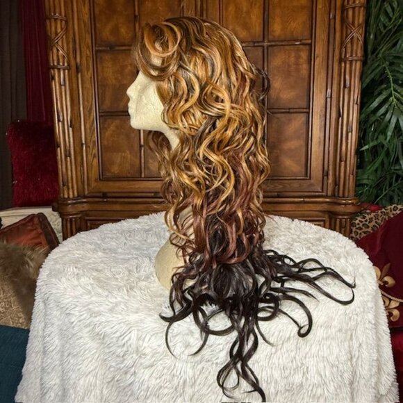 Pazazz PL-Judi Designer Collection 27" Lace Front Wavy Color F467 Synthetic Wig - Picture 13 of 16
